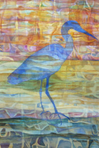 watercolor painting heron